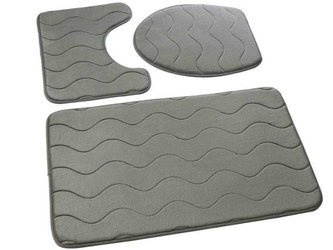 Dywaniki Łazienkowe Sumba Jasno Szary 23 - Trzyczęściowy