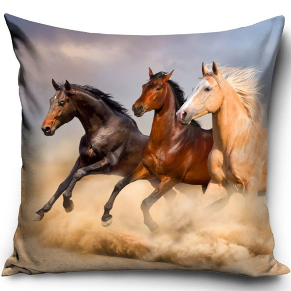 Poszewka Konie w biegu Mustang PNL191323 40x40 cm