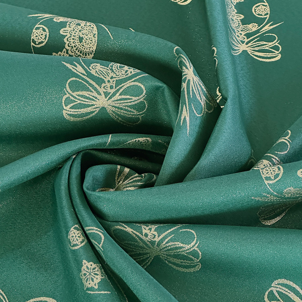 Dwustronny Obrus Plamoodporny Świąteczny Zielona Bombka