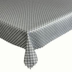 Obrus Plamoodporny Grafit Srebro Zig Zag 2124
