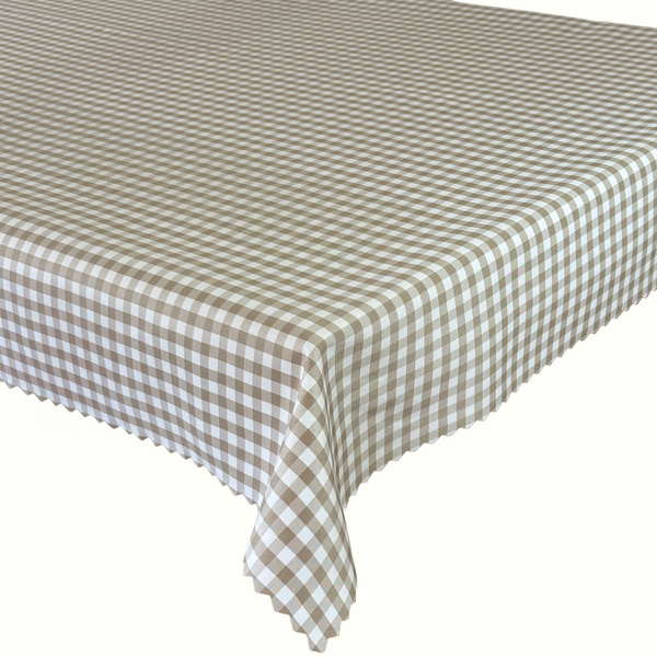 Obrus Plamoodporny Greta Druk Krata Beżowy