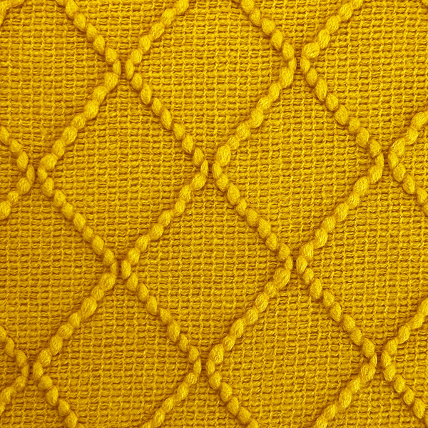 Koc Żakardowy Neria z Frędzlami Żółty 130x170 cm