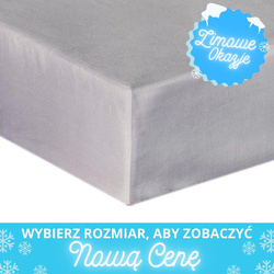 Prześcieradło Bawełniane z Gumką Satynowe Popiel 024