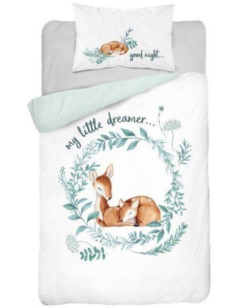Pościel Dziecięca Bambusowa 100x135+40x60 Sarna 3274B
