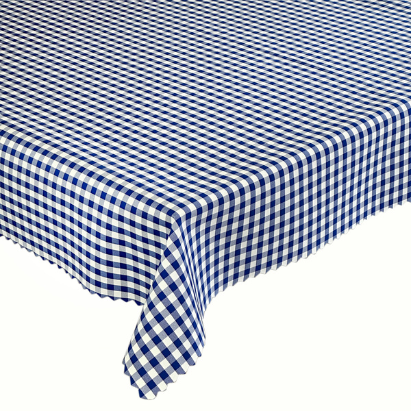 Obrus Plamoodporny Greta Druk Krata Niebieski