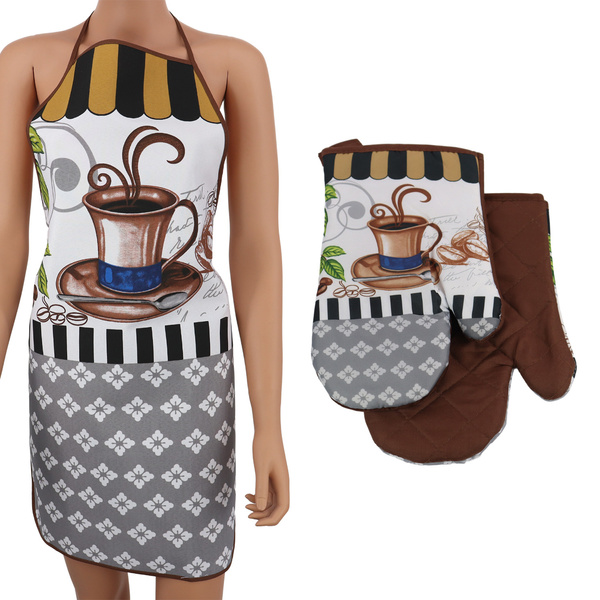 Fartuszek Kuchenny i 2 Rękawice Kuchenne Coffee II 0119FS225 Zestaw