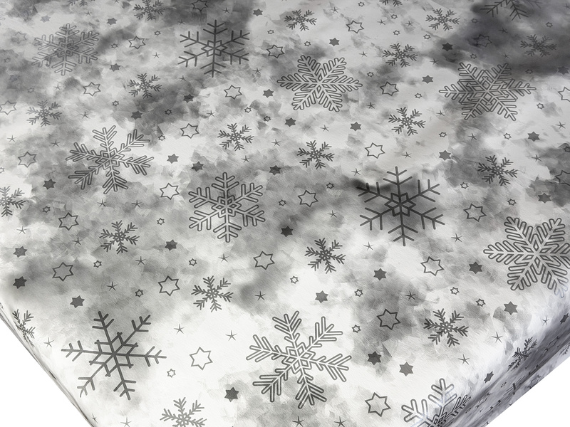 Obrus Ceratowy Świąteczny Florista Srebrne Śnieżynki BN 01730-04