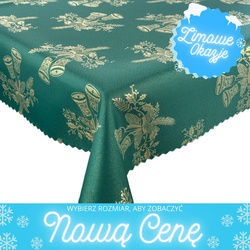 Dwustronny Obrus Plamoodporny Świąteczny Zielony Christmas Bell