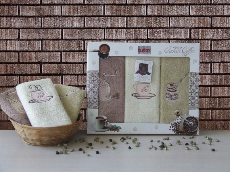 Komplet Ręczników Kuchennych Turkish Coffee 15A Beż Ecru Krem