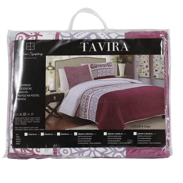 Dwustronna Narzuta TAVIRA J-0129-4 Ciao 220x240+2x40x40