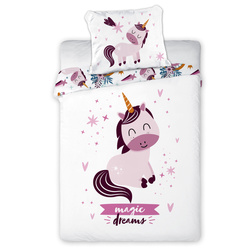 Pościel Dziecięca 100x135+40x60 018 Jednorożec