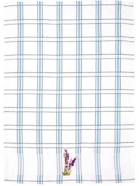 Bawełniane Ścierki Kuchenne Lavender Biało-Niebieskie 45x65 cm