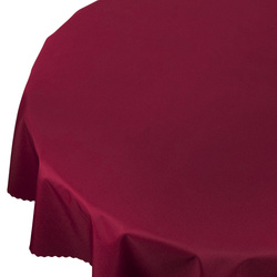 Obrus Poliestrowy Wodoodporny Plamoodporny Bordowy Ogrodowy Okrągły