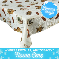 Obrus Plamoodporny Druk Boże Narodzenie Wooden Story Gold