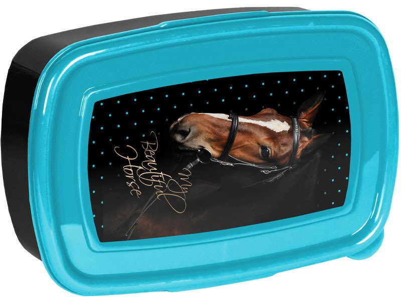 Szkolny Zestaw Śniadaniowy Lunchbox z Bidonem My Beautiful Horse 17-3022KO BL