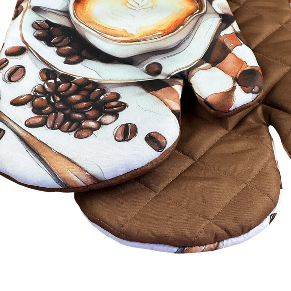 Rękawice Kuchenne z Magnesem Cappuccino II F25S257