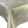 Dwustronny Obrus Plamoodporny Świąteczny Śnieg II Złoty
