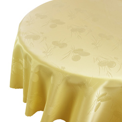 Obrus Plamoodporny Świąteczny Wielkanocny Z-2560 Żółty Pisanka Okrągły