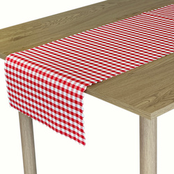 Bieżnik Plamoodporny Greta Druk Krata Czerwony