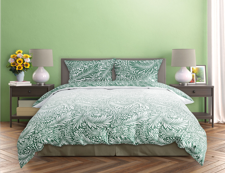 Komplet Pościeli Satyna Bawełniana 220x200+ 2x70x80 Milagro Verde 010