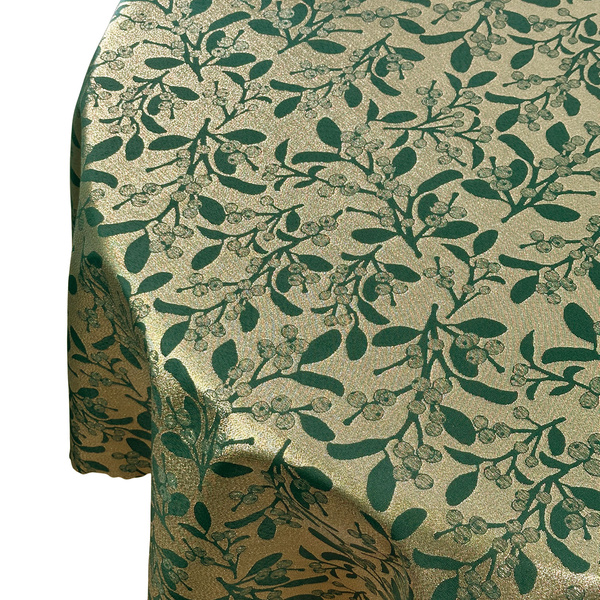 Dwustronny Obrus Plamoodporny Zielony Jemioła