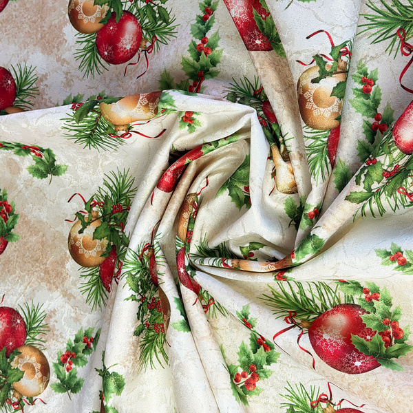 Dwustronny Obrus Plamoodporny Bombki