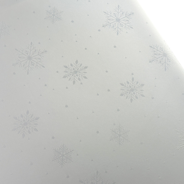 Obrus Plamoodporny Świąteczny Boże Narodzenie Śnieg Z-3642 Biały Okrągły