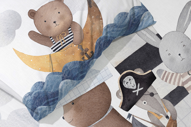 Pościel Dziecięca 100x135+40x60 025 Łódka