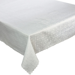 Obrus Żakardowy Ines Biała Kratka