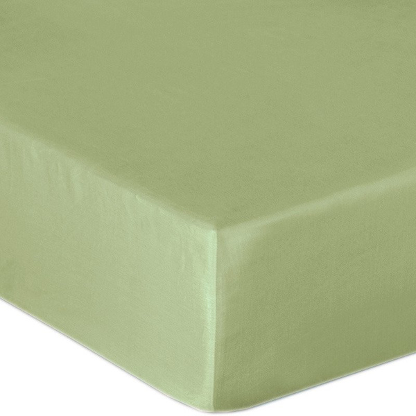 Prześcieradło Bawełniane z Gumką Satynowe Oliwka