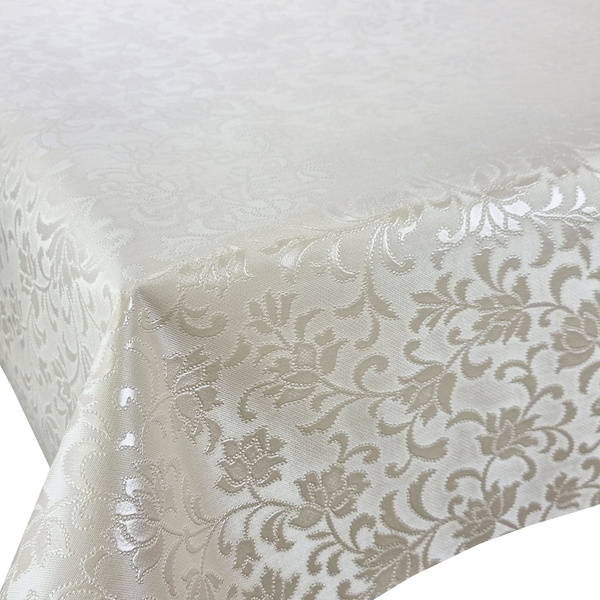 Obrus Ceratowy Biały Żakardowy Fantastik 514-51 Tłoczona