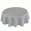 Obrus Plamoodporny Greta Druk Krata Szary Okrągły