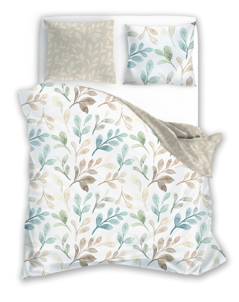 Komplet Pościeli Satyna Bawełniana 160x200+ 2x70x80 Milagro Verde 018