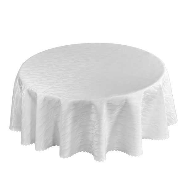 Obrus Plamoodporny Fale 106 Biały Okrągły