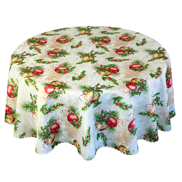 Dwustronny Obrus Plamoodporny Bombki