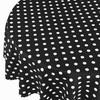 Obrus Plamoodporny Druk Kropki Czarny Okrągły