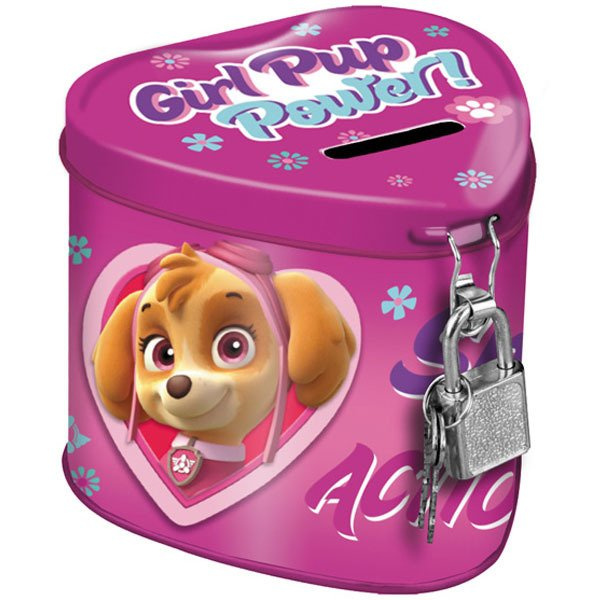 Skarbonka Metalowa Serce Paw Patrol 10 x 10 cm