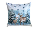 Dwustronna Dekoracyjna Poszewka Holiday Zimowa Renifer F24S207-B 40x40 cm