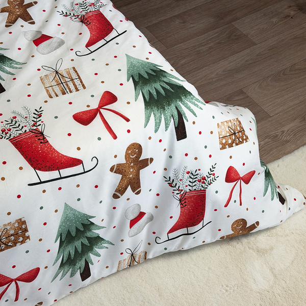 Komplet Pościeli 160x200+ 2x70x80 Scandic 078 Zima Pierniczki