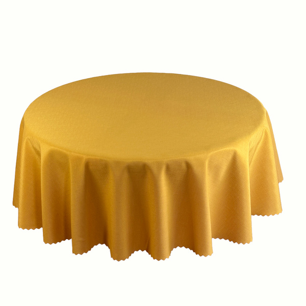 Obrus Plamoodporny I Deszczyk Brąz Miodowy Okrągły