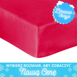 Prześcieradło Bawełniane z Gumką Satynowe Fuksja