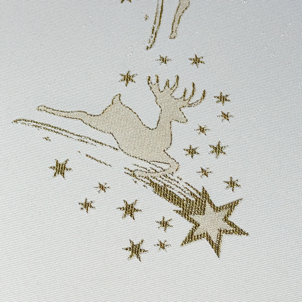 Dwustronny Obrus Plamoodporny Świąteczny Renifer Złoty