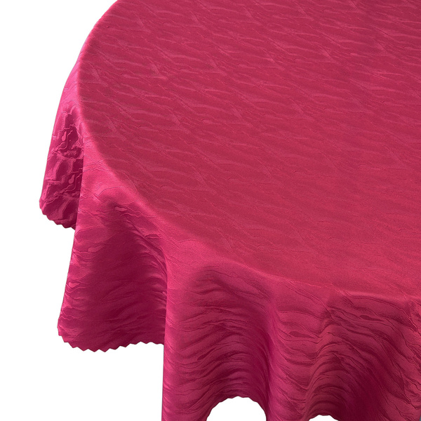 Obrus Plamoodporny Fale 106 Bordowy Okrągły