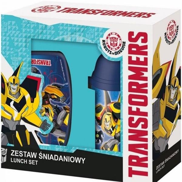 Szkolny Zestaw Śniadaniowy Lunchbox z Bidonem Transformers 2017