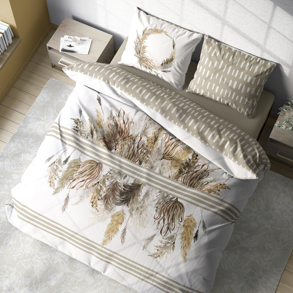 Komplet Pościeli Satyna Bawełniana 160x200+ 2x70x80 Boho 003