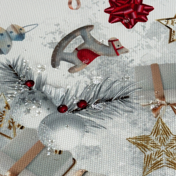 Obrus Plamoodporny Druk Boże Narodzenie Świąteczny Klimat Okrągły