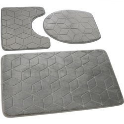 Dywaniki Łazienkowe Sumba Jasno Szary 31 - Trzyczęściowy