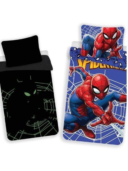 Pościel Bawełniana Spiderman Glow Set