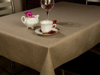 Obrus Plamoodporny Obszywany Brązowy 2794