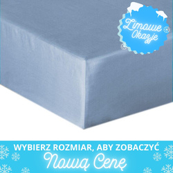 Prześcieradło Bawełniane z Gumką Satynowe Niebieskie 009